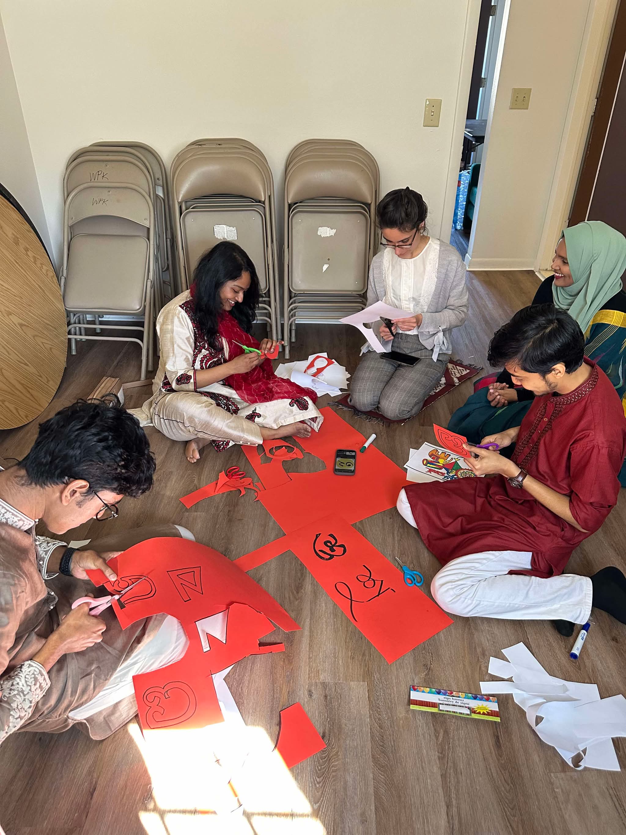 Students working together